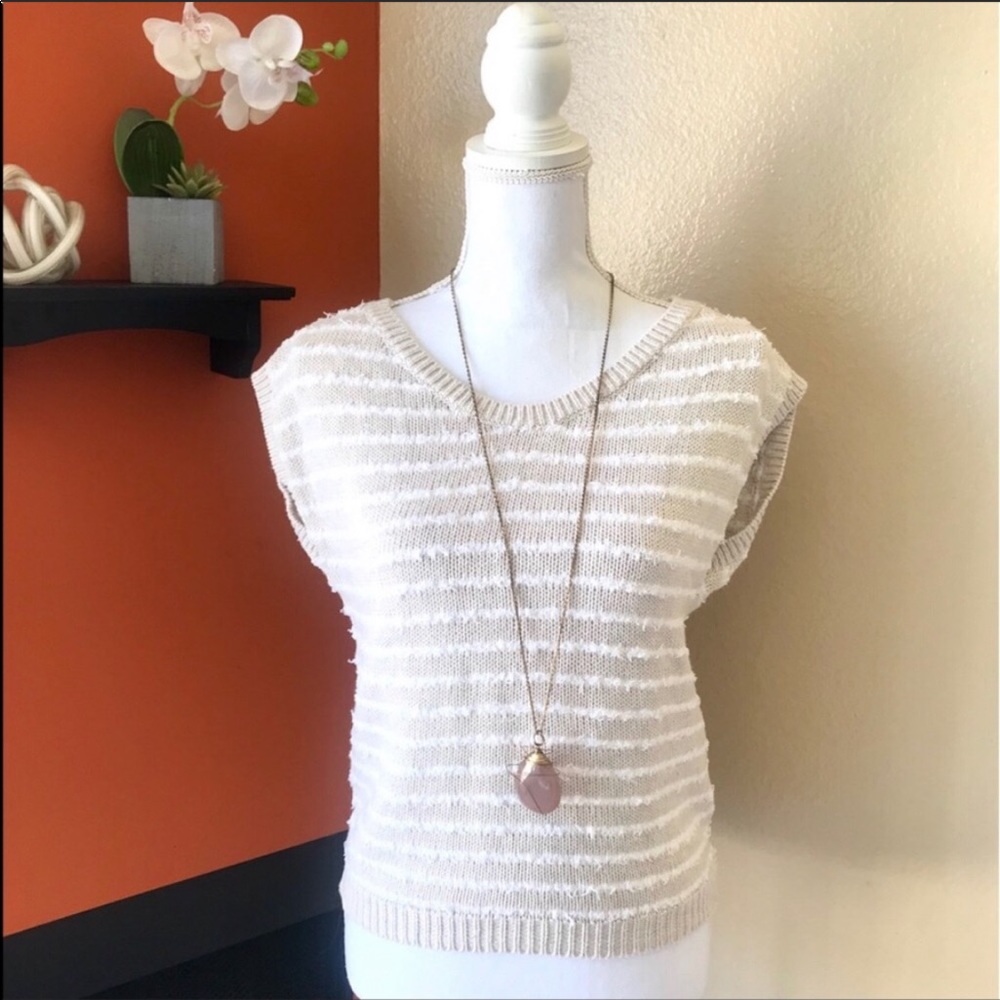 Rebecca Taylor Short Sleeve Open Back Sweater